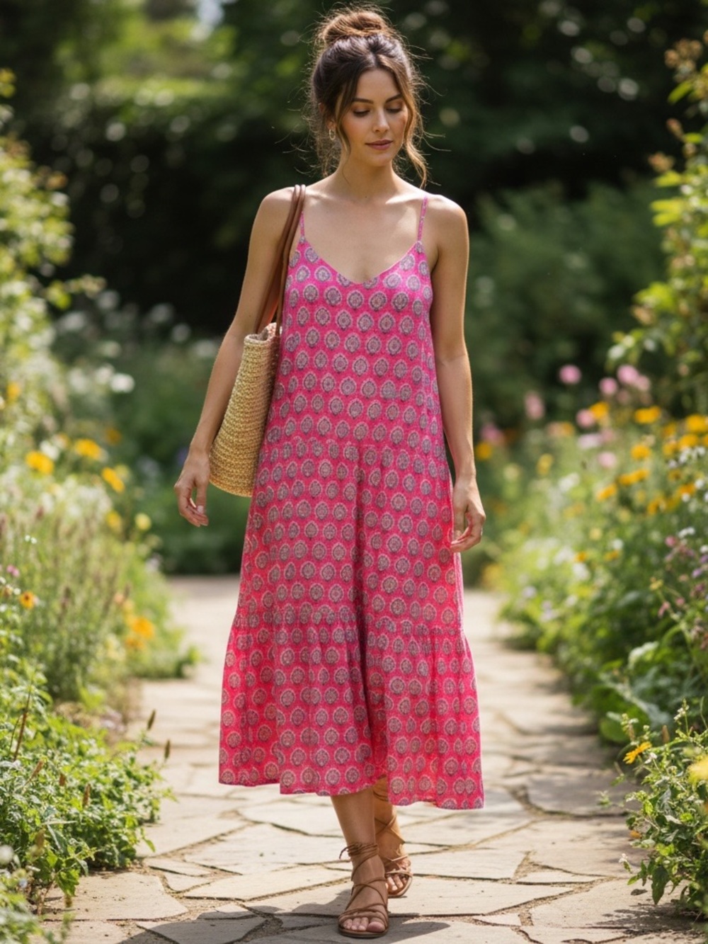 SZ‎ Blockprints midi dress size S